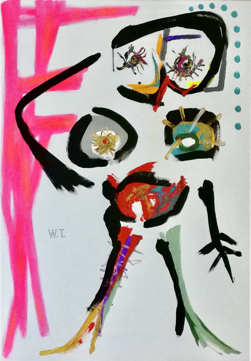 LE RÉVEILDE LA DAME WIDMER TASSINARI Origineel schilderij te koop