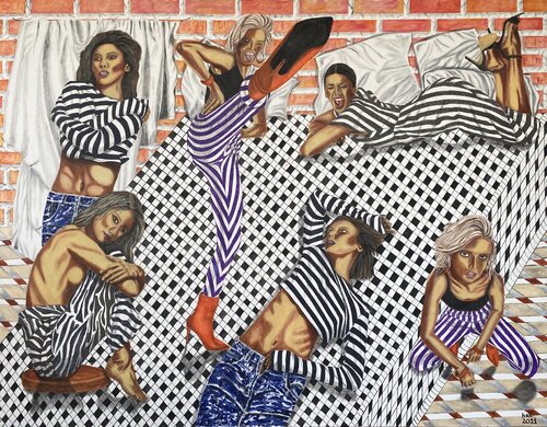 Tempting Stripes by Huseyin Ak, Painting for Sale on Singulart