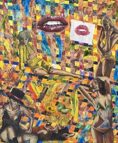 Kiss Me van Huseyin Ak, Schilderij te koop op Singulart