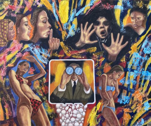 Voyeur van Huseyin Ak, Schilderij te koop op Singulart