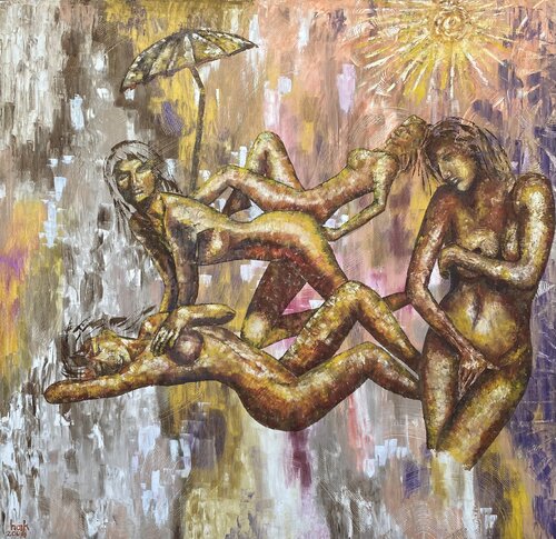 Golden von Huseyin Ak, Malerei kaufen auf Singulart