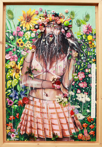I AM YOU, A Beautiful Woman with a Beard di Aurore LANTERI, Pittura in vendita su Singulart