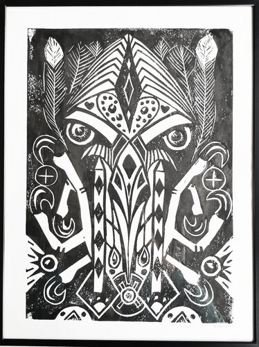 Bird Spirit by Aurore LANTERI, 紙の作品 for Sale on Singulart