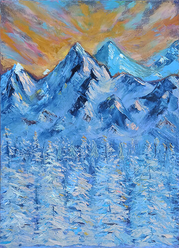 Paesaggio invernale di Maria Galan, Pittura in vendita su Singulart