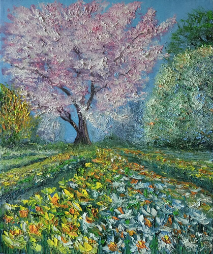 Albero fiorito de Maria Galan, Pintura a la venta en Singulart