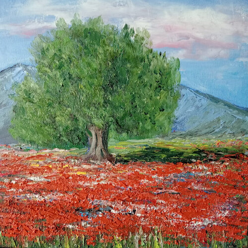 Tree of Wishes di Maria Galan, Pittura in vendita su Singulart