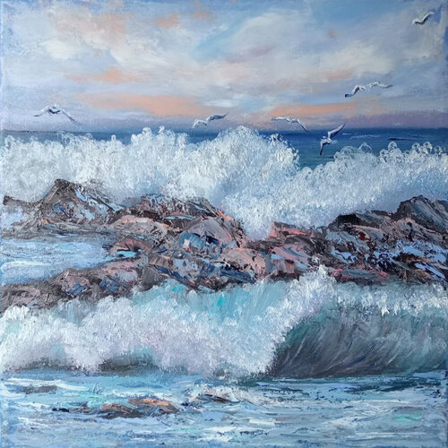 The wild cliff van Maria Galan, Schilderij te koop op Singulart