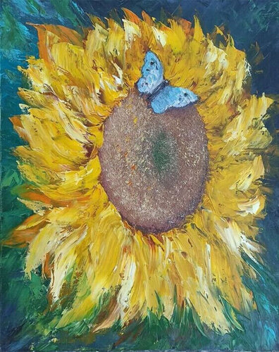 Butterfly by Maria Galan, 회화 for Sale on Singulart