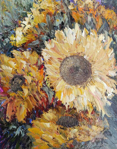Luce di girasoli van Maria Galan, Schilderij te koop op Singulart