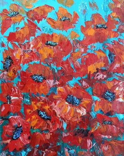 Spring Red de Maria Galan, Pintura a la venta en Singulart
