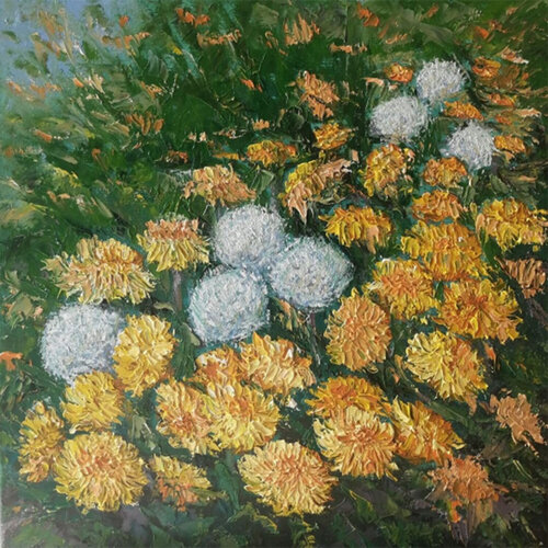 Flowery meadow de Maria Galan, Pintura a la venta en Singulart