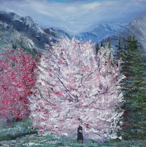 Sofio di primavera in montagna von Maria Galan, Malerei kaufen auf Singulart