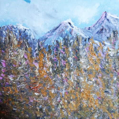 Le montagne blu von Maria Galan, Malerei kaufen auf Singulart