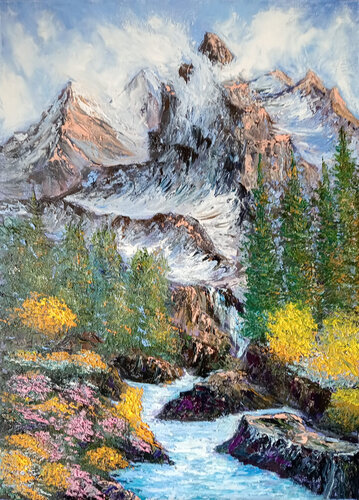 Montagna - terra dei forti van Maria Galan, Schilderij te koop op Singulart