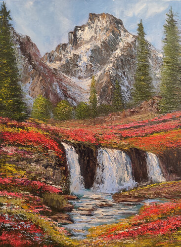 Risveglio in montagna di Maria Galan, Pittura in vendita su Singulart