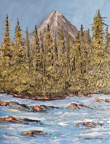 Fiume di montagna von Maria Galan, Malerei kaufen auf Singulart