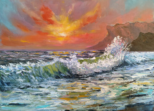 Alba sul mare van Maria Galan, Schilderij te koop op Singulart