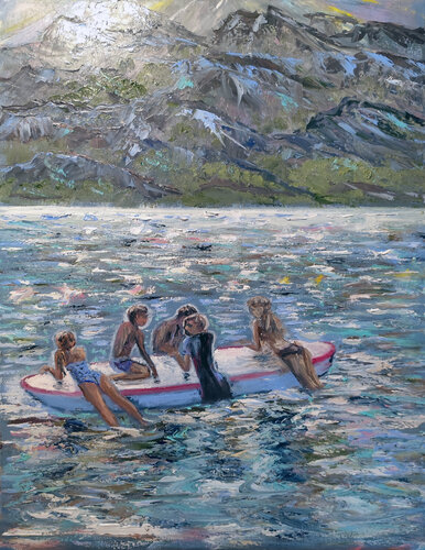 Sul lago von Maria Galan, Malerei kaufen auf Singulart