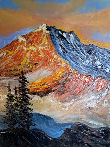 Creste al tramonto von Maria Galan, Malerei kaufen auf Singulart