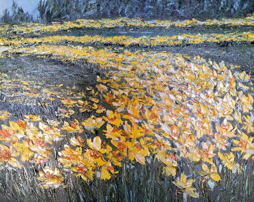 Mare di narcisi di Maria Galan, Pittura in vendita su Singulart