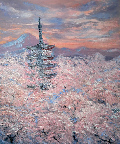 Oltre la nebbia di petali, by Maria Galan, Painting for Sale on Singulart