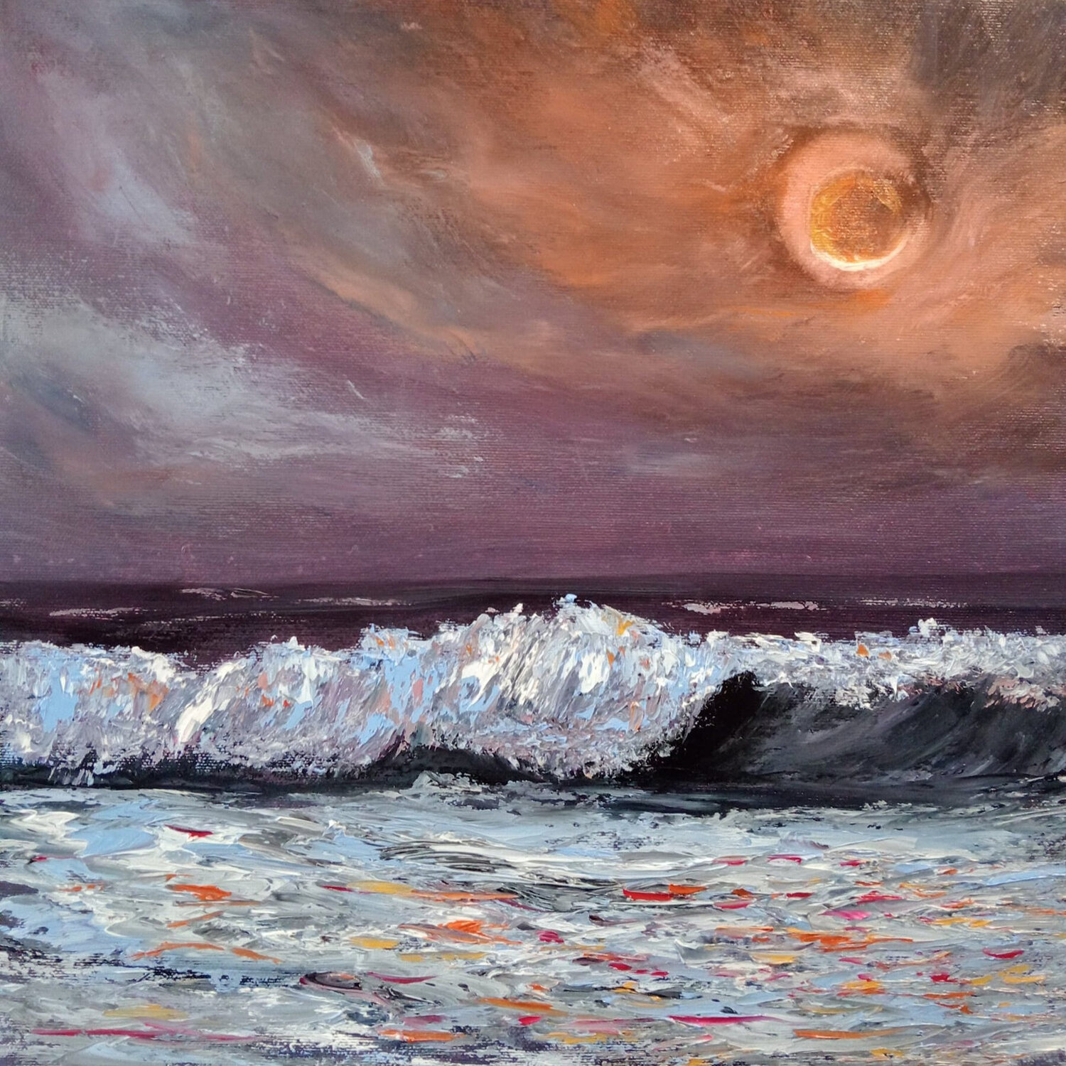Moon Queen of the Sea Maria Galan Originalgemälde zu verkaufen