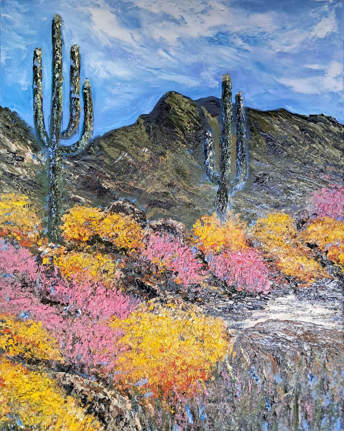 Cactus in festa Maria Galan Original painting for sale