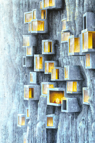 Conversazioni al chiaro di luna van Jacopo Berlendis, Schilderij te koop op Singulart