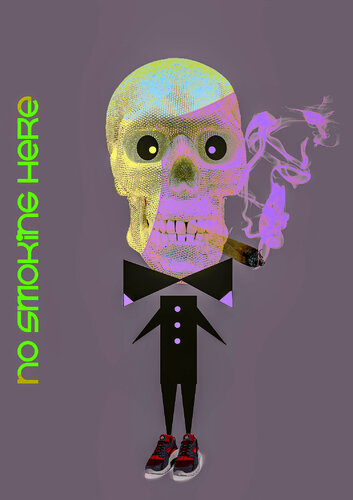 No Smoking Here by Christelle Duval, Digital for Sale on Singulart