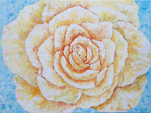 The Gold Large Rose. van Nata Shemshur, Schilderij te koop op Singulart