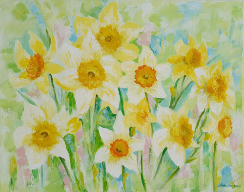Sunshine Daffodil von Nata Shemshur, Malerei kaufen auf Singulart