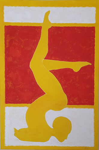 Sun Yoga. #3 Art Collection "Ascent Yoga" de Nata Shemshur, Pintura a la venta en Singulart
