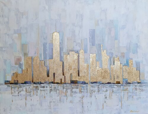 New York Golden City von Nata Shemshur, Malerei kaufen auf Singulart