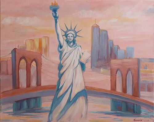 Lady Liberty di Nata Shemshur, Pittura in vendita su Singulart