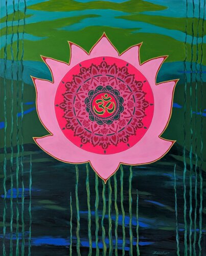 Summer Lotus Mantra. Om Season #3 von Nata Shemshur, Malerei kaufen auf Singulart