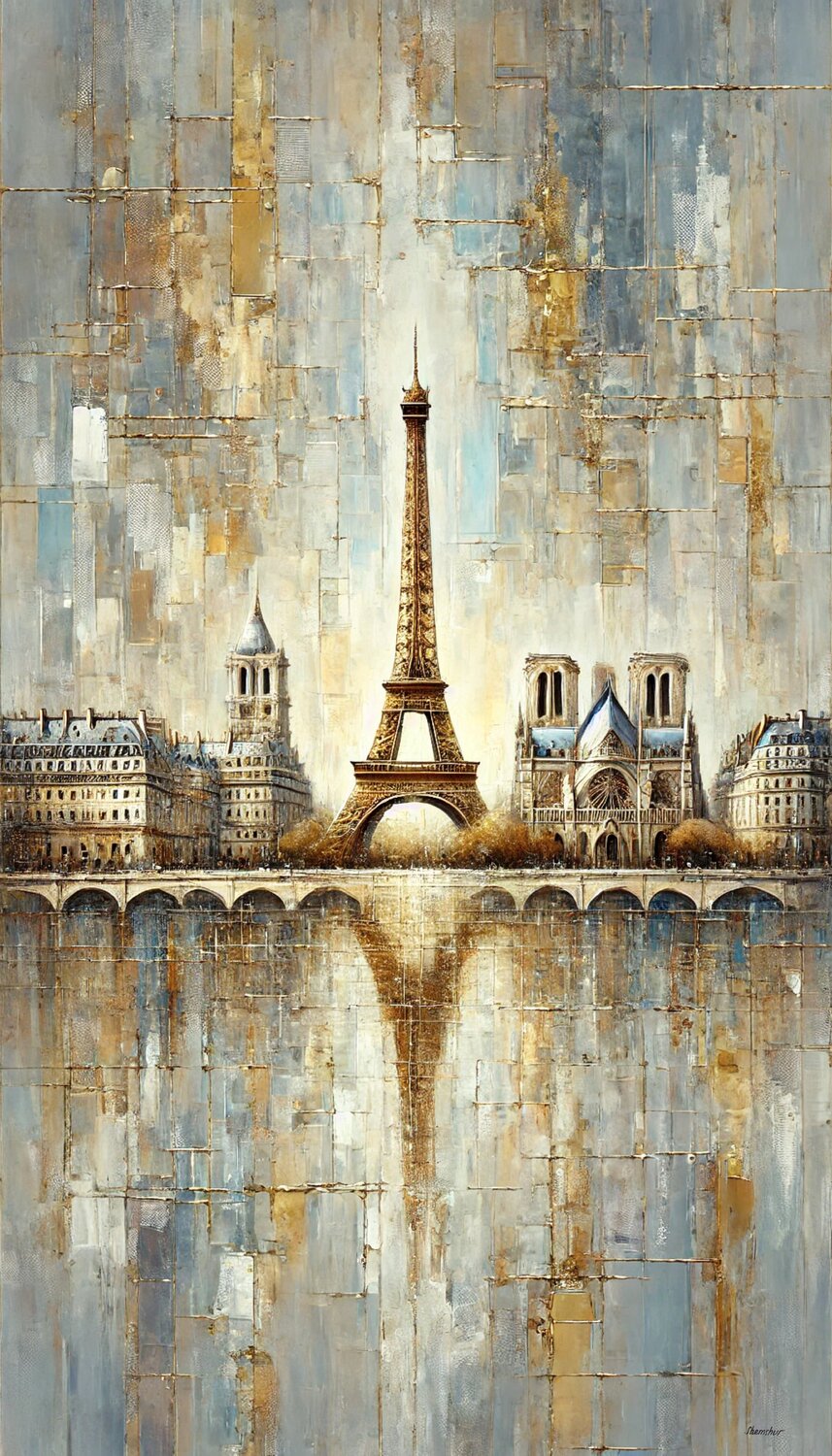 Golden Heart of Paris Nata Shemshur Druck zu verkaufen