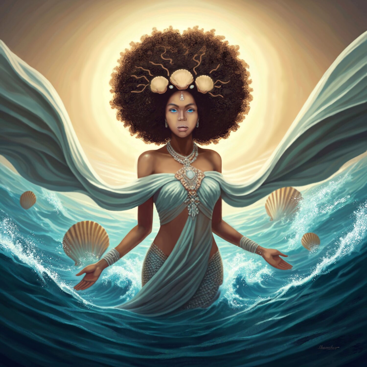 Awakening of the Ocean Nata Shemshur Druck zu verkaufen