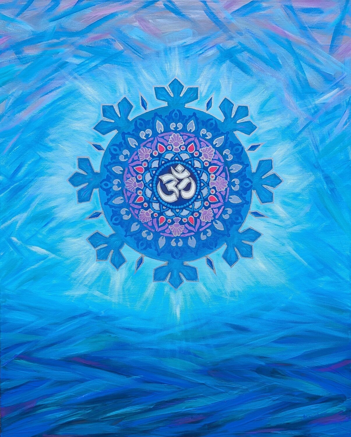 Winter Crystal Mantra. Om Season #1 Nata Shemshur Originalgemälde zu verkaufen