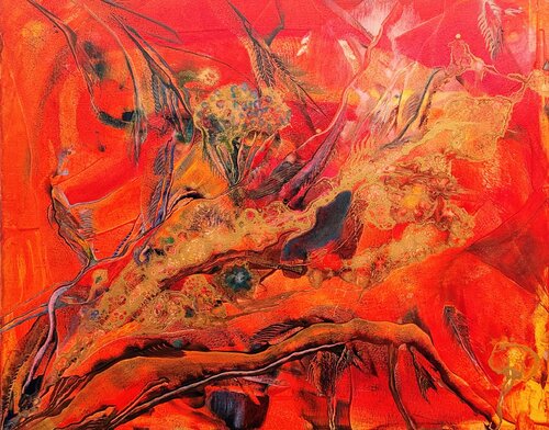 Orange gold by Klaus Angeli, 회화 for Sale on Singulart