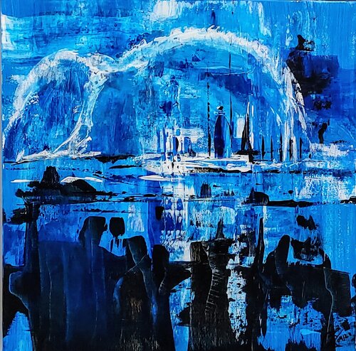 ice blue van Klaus Angeli, Schilderij te koop op Singulart