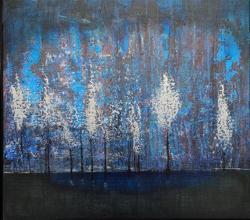blue forest von Klaus Angeli, Malerei kaufen auf Singulart