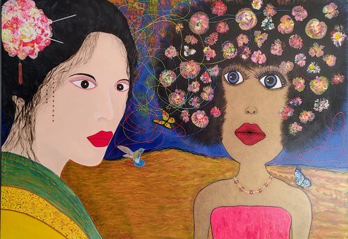 contest of beauty von Klaus Angeli, Malerei kaufen auf Singulart