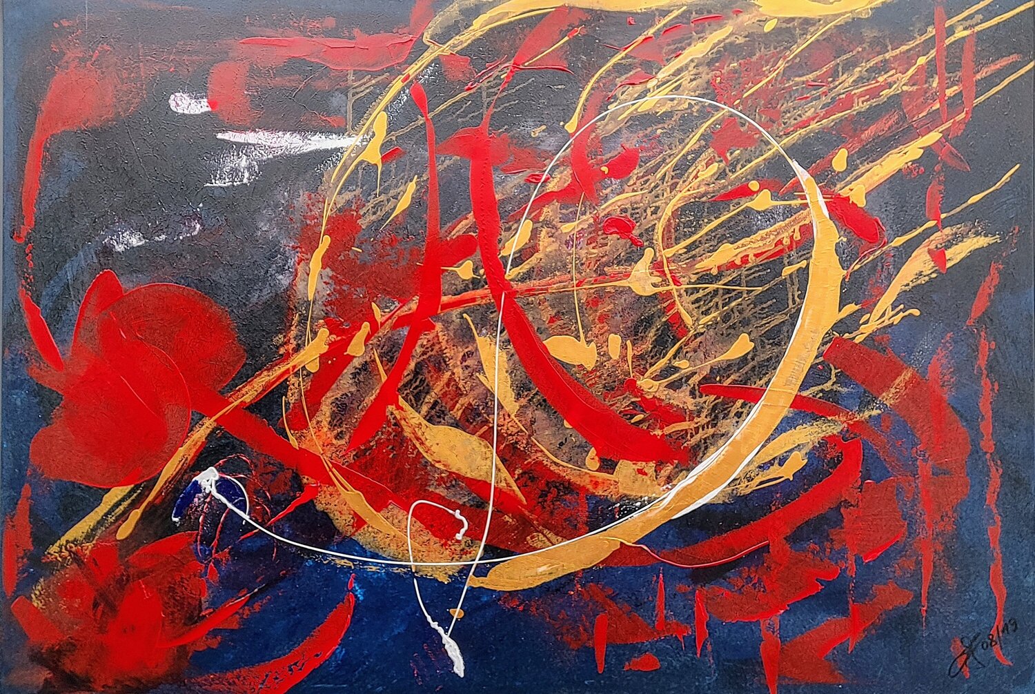 gold in red Klaus Angeli