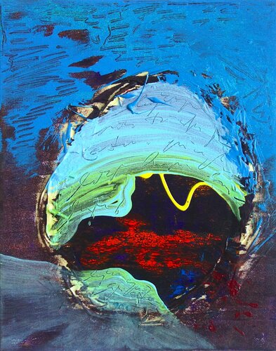 Egg hole landscape van Veronika Ban, Schilderij te koop op Singulart