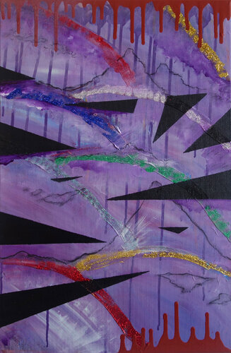 Behind the nine mountains by Veronika Ban, Painting for Sale on Singulart