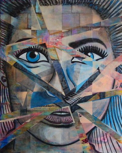 Staring at the piano through the blue window by Veronika Ban, 絵画 for Sale on Singulart