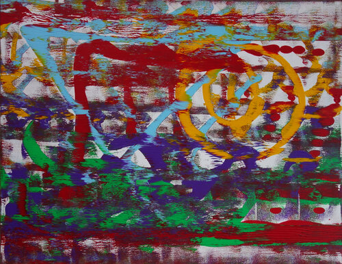 Colorful conversation de Veronika Ban, Pintura a la venta en Singulart