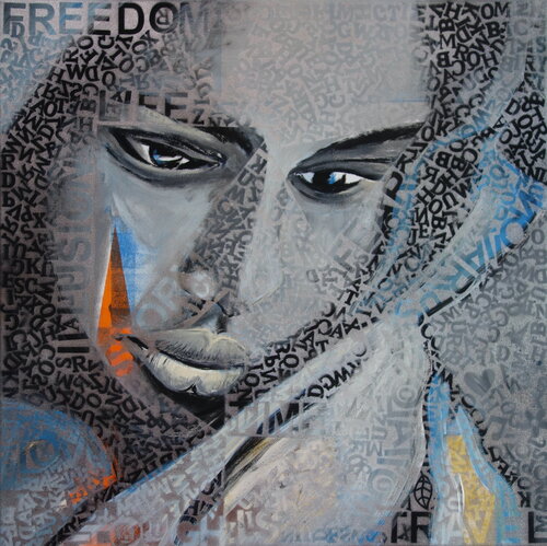 Thinking woman di Veronika Ban, Pittura in vendita su Singulart
