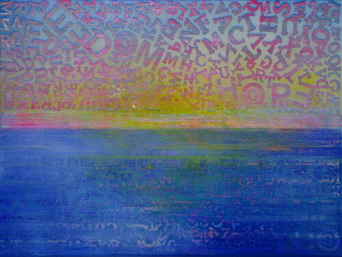 Hopeful horizon par Veronika Ban, Peinture en vente sur Singulart