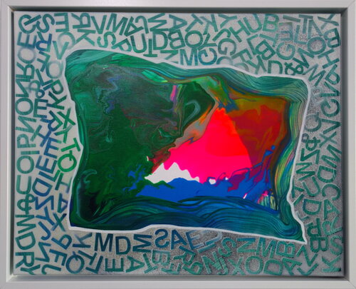 Abstract pouring symphony Veronika Ban